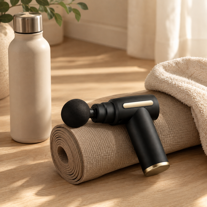 Deep Tissue Massage Gun in use